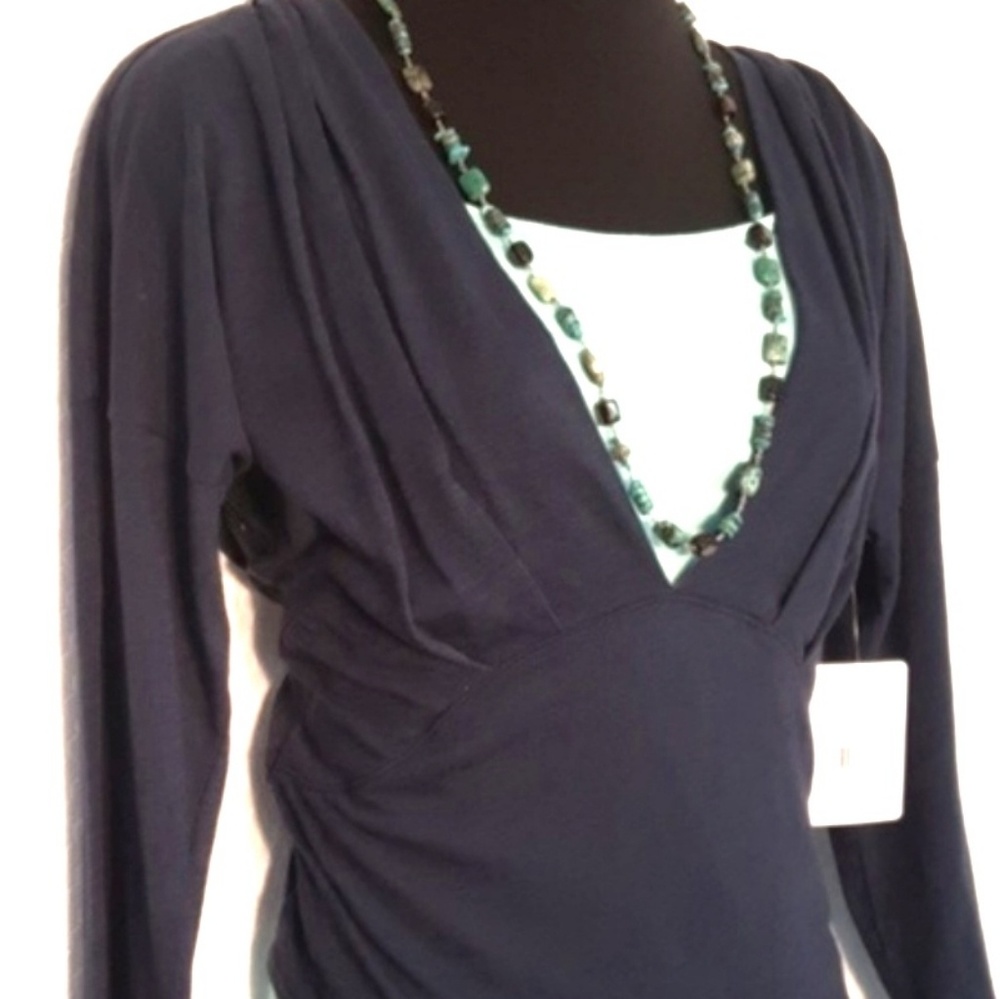 Free People Navy Boho Empire Waist Top We The Free